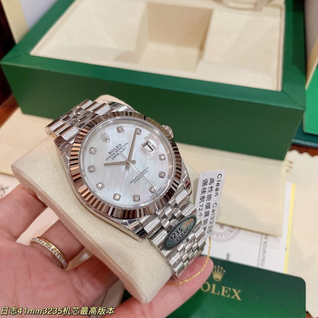 Rolex ロレックス【最高峰レプリカ】ロレックス デイトジャスト 41mm 3235機芯 🔥 904L鋼 ✨ 正品互換 🔧 72時間パワーリserve 💎 永久ブルー夜光 🌟 - 画像 7