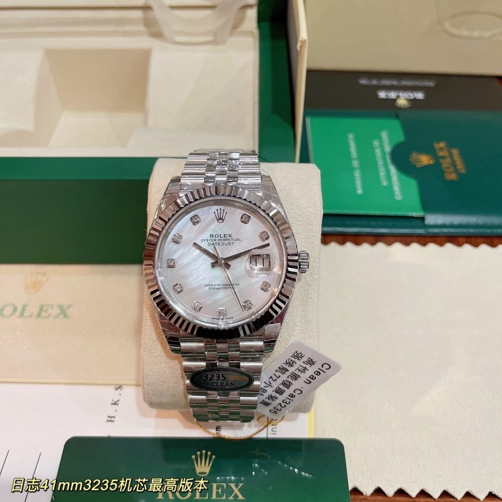 Rolex ロレックス【最高峰レプリカ】ロレックス デイトジャスト 41mm 3235機芯 🔥 904L鋼 ✨ 正品互換 🔧 72時間パワーリserve 💎 永久ブルー夜光 🌟 - 画像 8