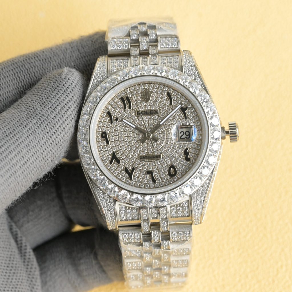 Rolex ロレックス✨💎ロレックスデイトジャスト 41mm フルダイヤ✨ 316鋼 サファイアガラス 2813ムーブメント💖👑⌚ - 画像 2