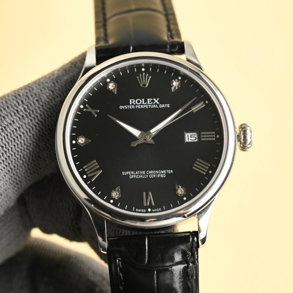 Rolex ロレックス✨ロレックス風 超薄 高級腕時計✨ 40mm 本格ムーブメント ビジネス/贈り物に最適💼🕰️🎁💎 - 画像 2