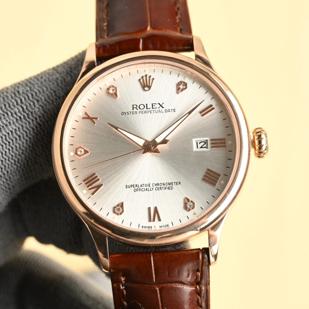 Rolex ロレックス✨ロレックス風 超薄 高級腕時計✨ 40mm 本格ムーブメント ビジネス/贈り物に最適💼🕰️🎁💎 - 画像 3