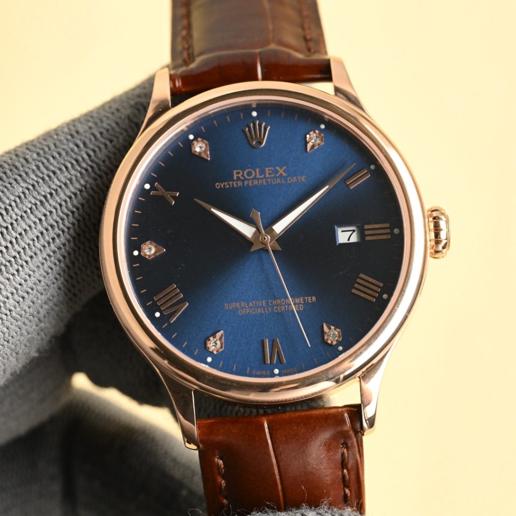 Rolex ロレックス✨ロレックス風 超薄 高級腕時計✨ 40mm 本格ムーブメント ビジネス/贈り物に最適💼🕰️🎁💎 - 画像 4