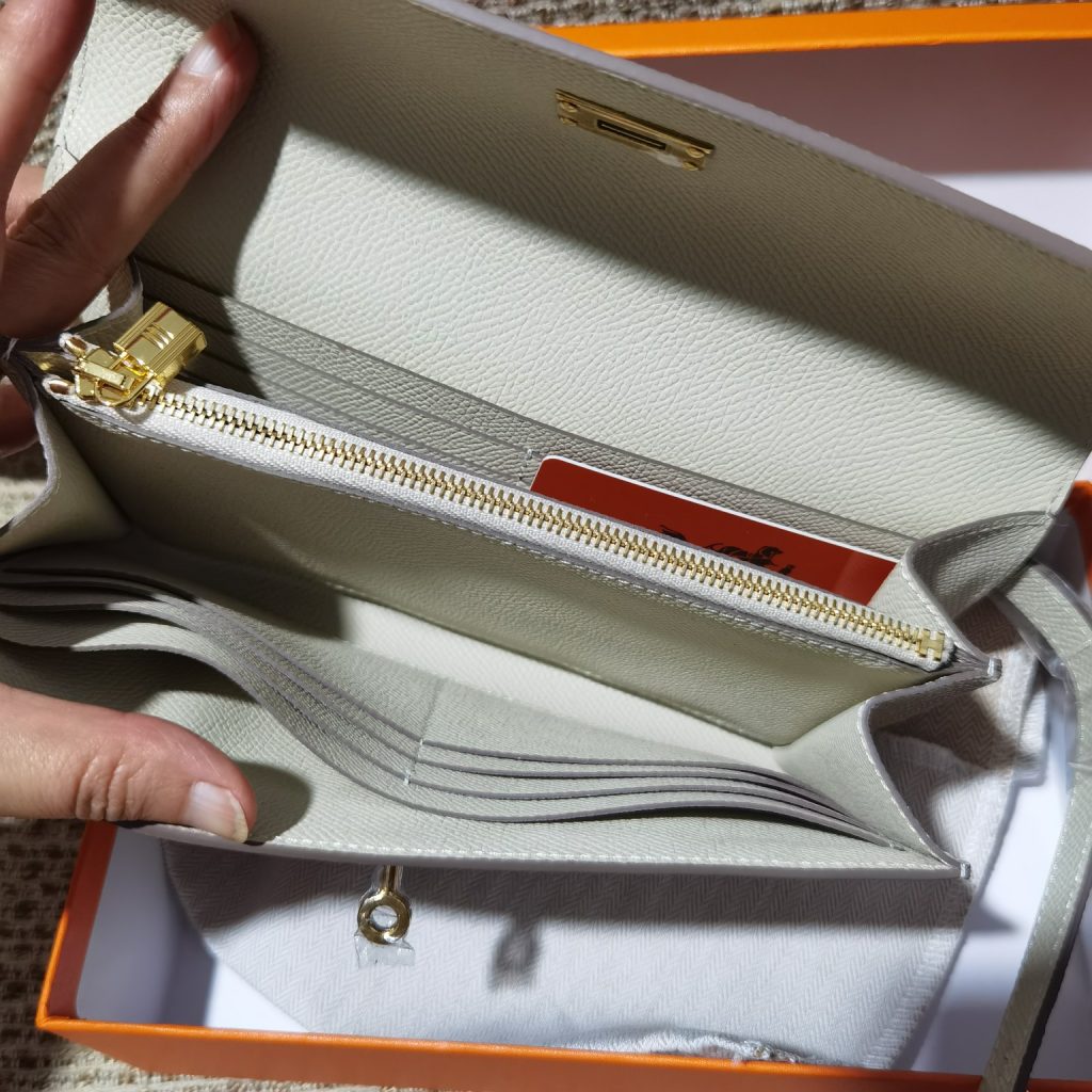 エルメス　ケリー ウォレット　長財布　二つ折り財布　多色選択可能　クラッチバッグ　ファスナー付　エプソン - 画像 5