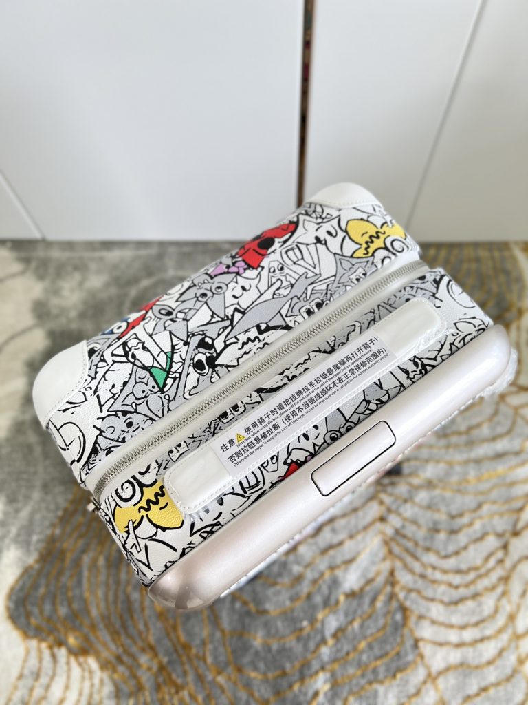 【ルイヴィトン】モノグラム キャリーバッグ 個性的なトラベルステッカー レザー保護コーナー 上品で実用的な旅行コンパニオン - 画像 7