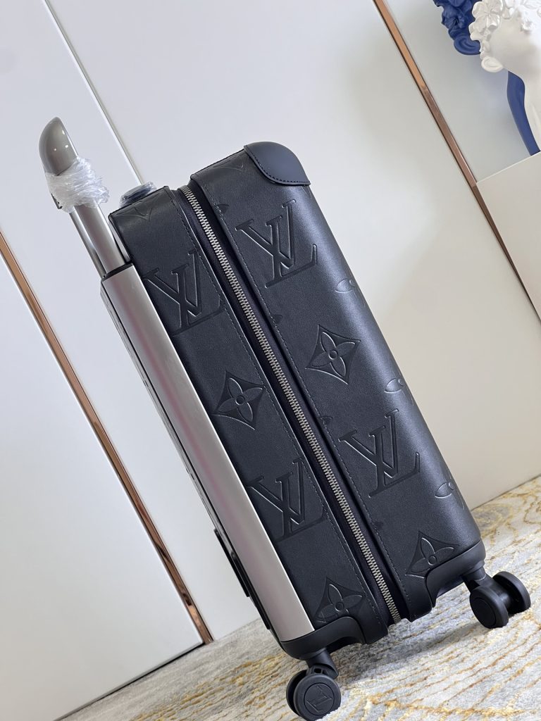 【ルイヴィトン】モノグラム キャリーバッグ ブラック压花 レザーコーナーガード 上品で実用的な旅行コンパニオン - 画像 4