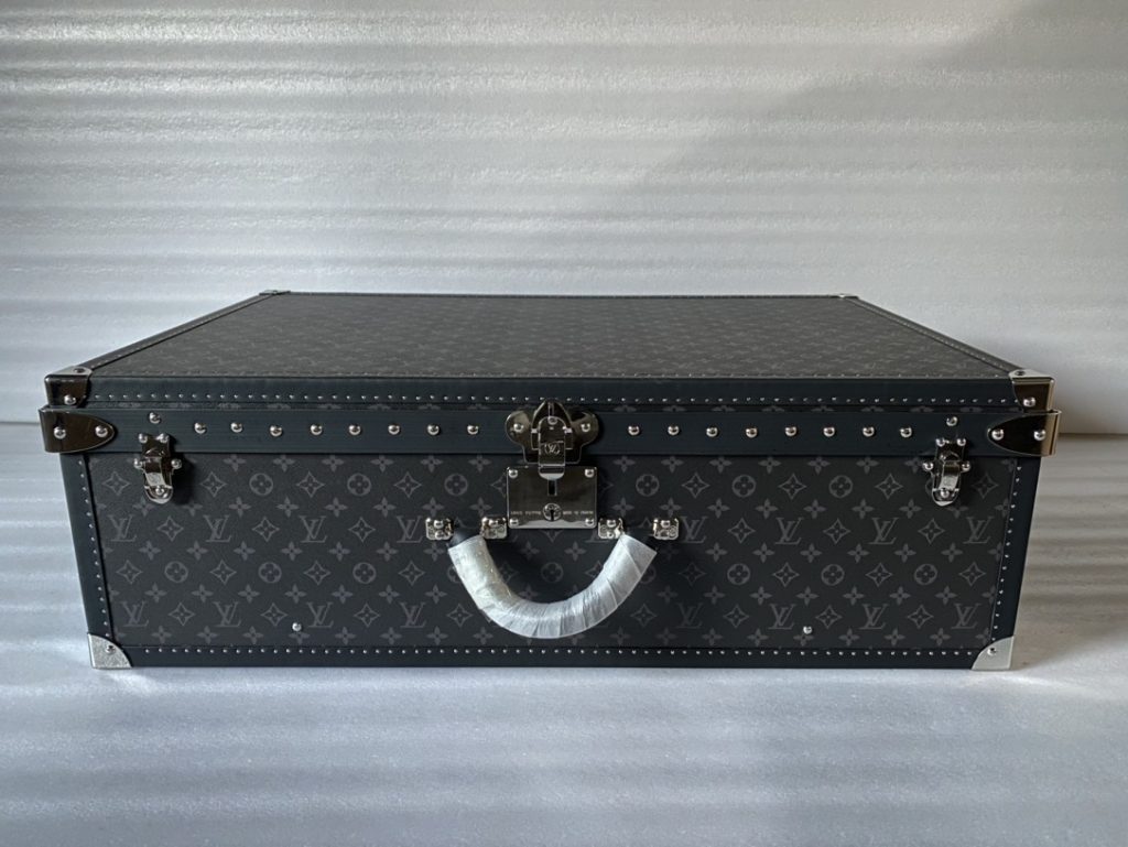 【ルイヴィトン】トランク型小物収納ボックス ブラックフローラル柄 高級感のある逸品 ギフトに最適 - 画像 4