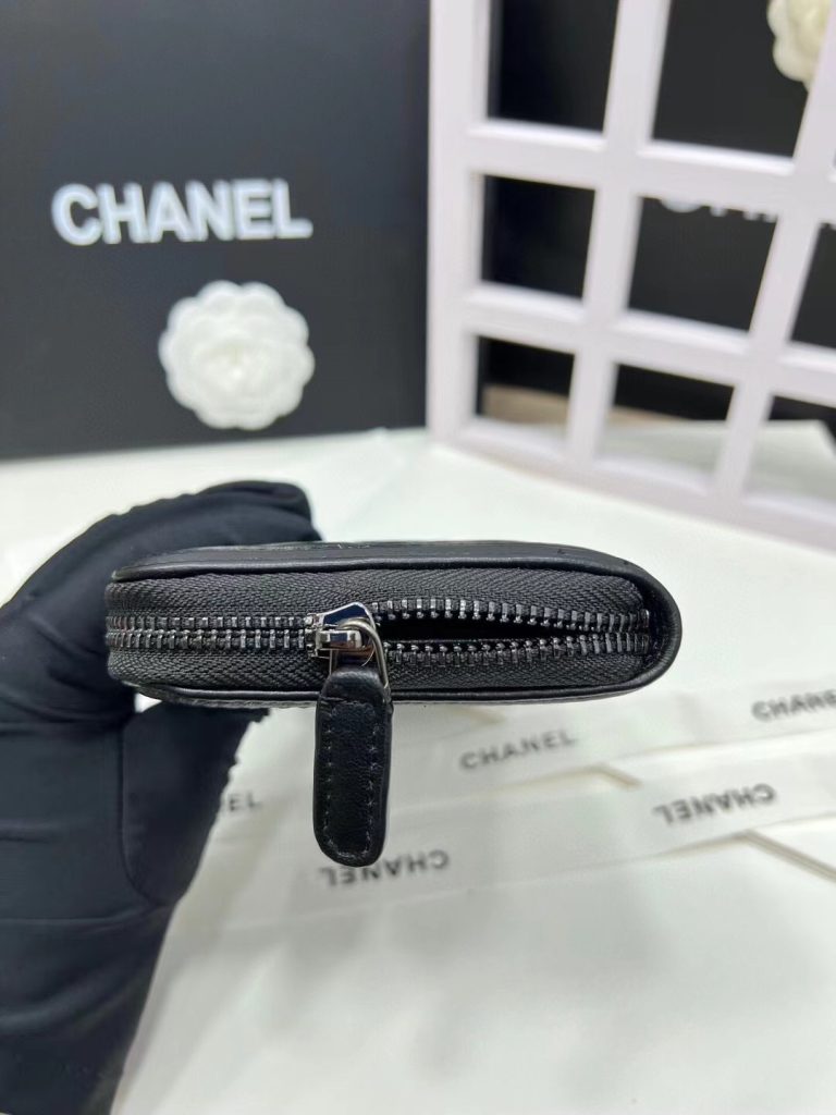 【シャネル】キャビアスキン 長財布 ココマーク金具 上品なブラック レディースウォレット - 画像 5