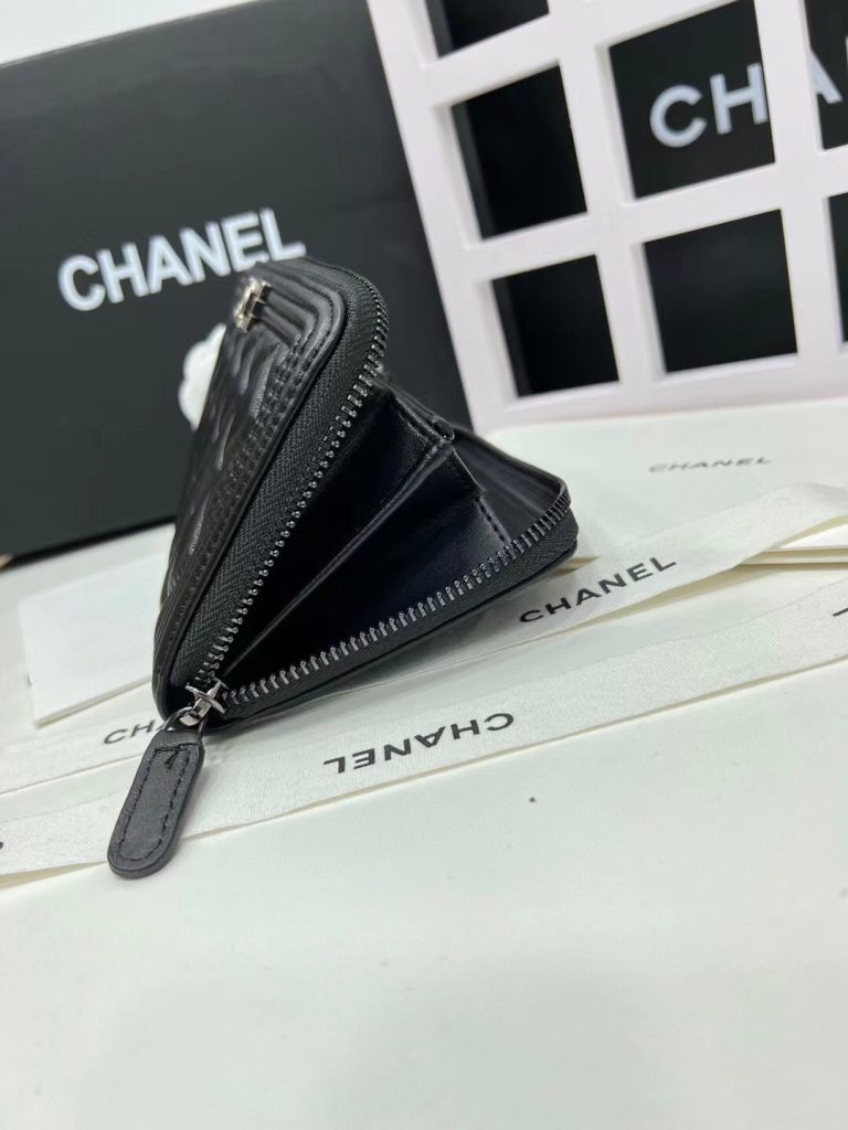【シャネル】キャビアスキン 長財布 ココマーク金具 上品なブラック レディースウォレット - 画像 6