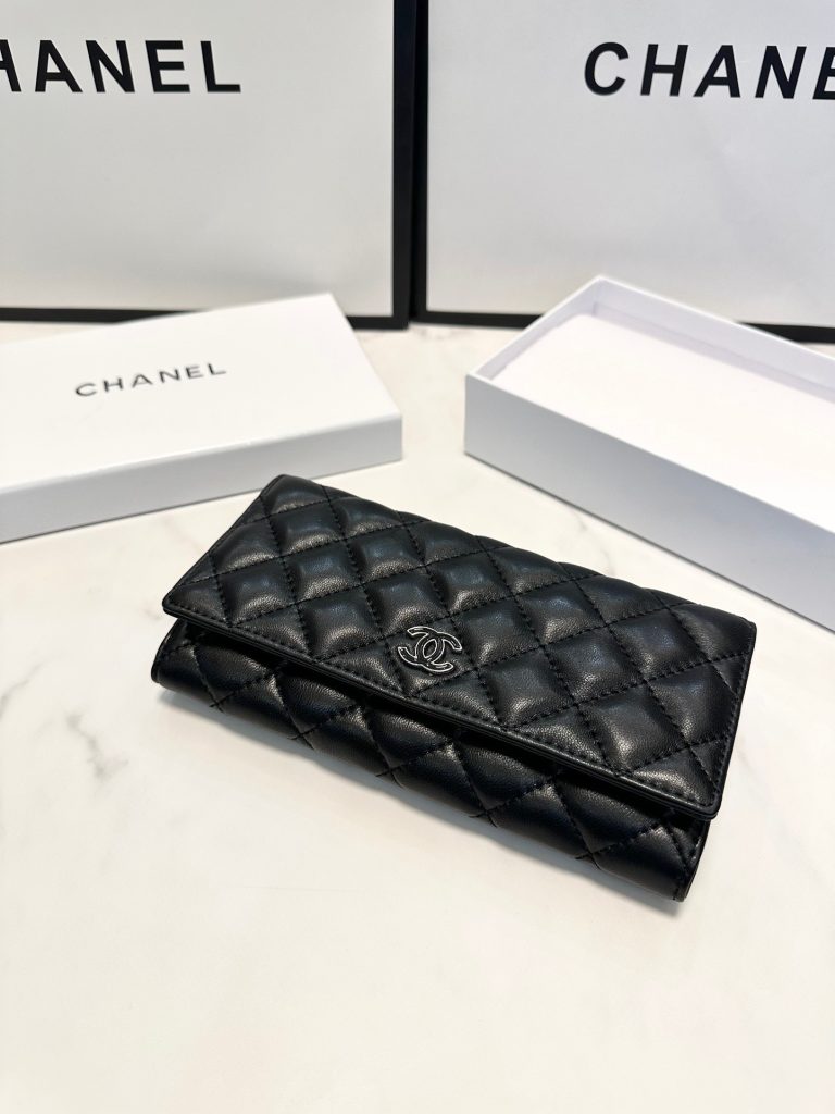【シャネル】キャビアスキン ラウンドファスナー長財布 ココマーク金具 上品なブラックのレディースウォレット - 画像 6