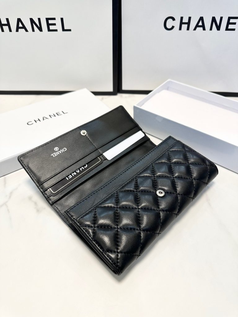 【シャネル】キャビアスキン ラウンドファスナー長財布 ココマーク金具 上品なブラックのレディースウォレット - 画像 8