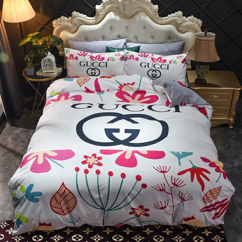 GUCCI グッチ　掛け布団カバーセット4点　ダブルサイズ/キングサイズベッド　綿生地ベッドカバー　新居寝具用品　人気選べる3種 - 画像 7