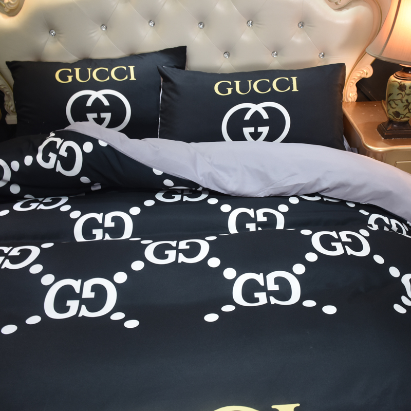 GUCCI グッチ　掛け布団カバーセット4点　ダブルサイズ/キングサイズベッド　綿生地ベッドカバー　新居寝具用品　人気選べる3種 - 画像 2