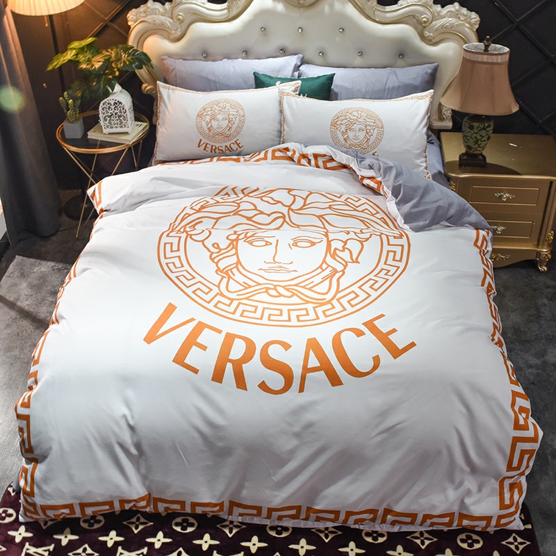 Versace ヴェルサーチ　掛け布団カバーセット4点　ダブルサイズ/キングサイズベッド　綿生地ベッドカバー　新居寝具用品　選べる6種 - 画像 6