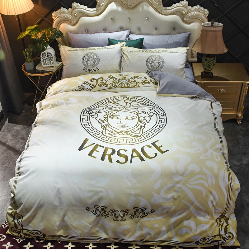 Versace ヴェルサーチ　掛け布団カバーセット4点　ダブルサイズ/キングサイズベッド　綿生地ベッドカバー　新居寝具用品　選べる6種 - 画像 7