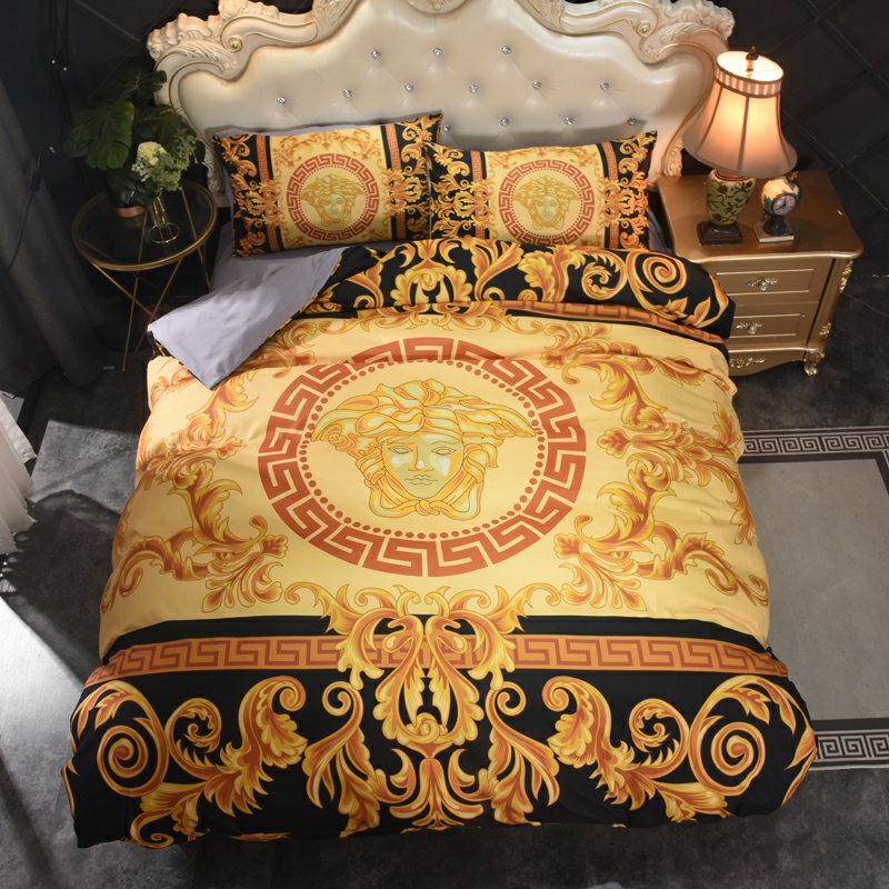 Versace ヴェルサーチ　掛け布団カバーセット4点　ダブルサイズ/キングサイズベッド　綿生地ベッドカバー　新居寝具用品　選べる6種 - 画像 8