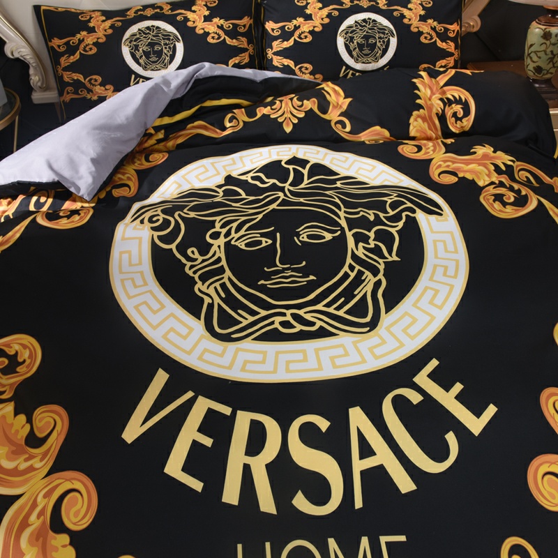 Versace ヴェルサーチ　掛け布団カバーセット4点　ダブルサイズ/キングサイズベッド　綿生地ベッドカバー　新居寝具用品　選べる6種 - 画像 4