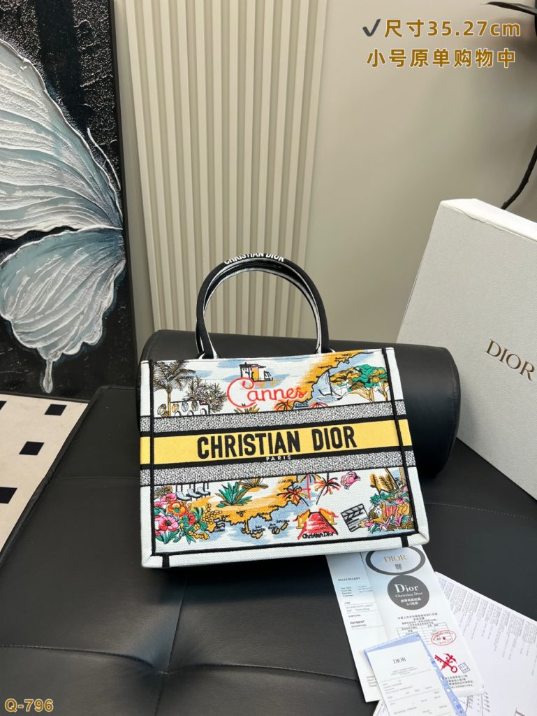 Dior ディオール ブックトート ショルダーバッグ Book Tote キャンバス 上品なデザイン レディース 長く愛用できる定番モデル - 画像 8
