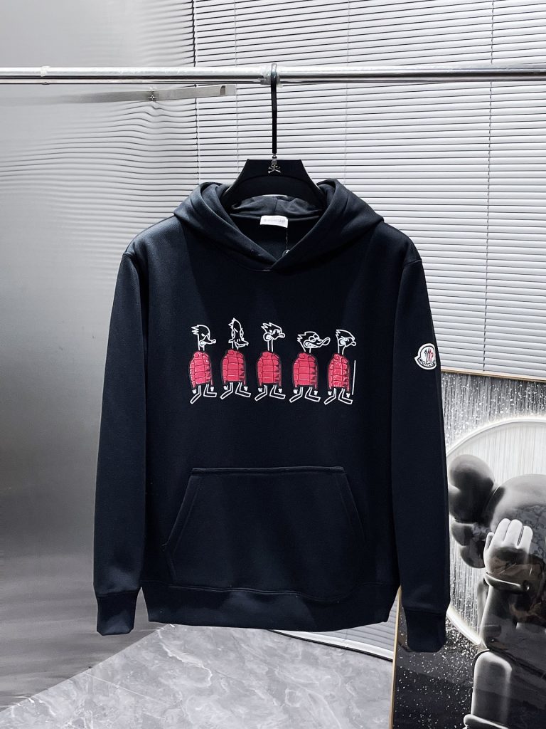 Monclerモンクレール ロゴプリント フード付きスウェットシャツ 2色入 - 画像 2