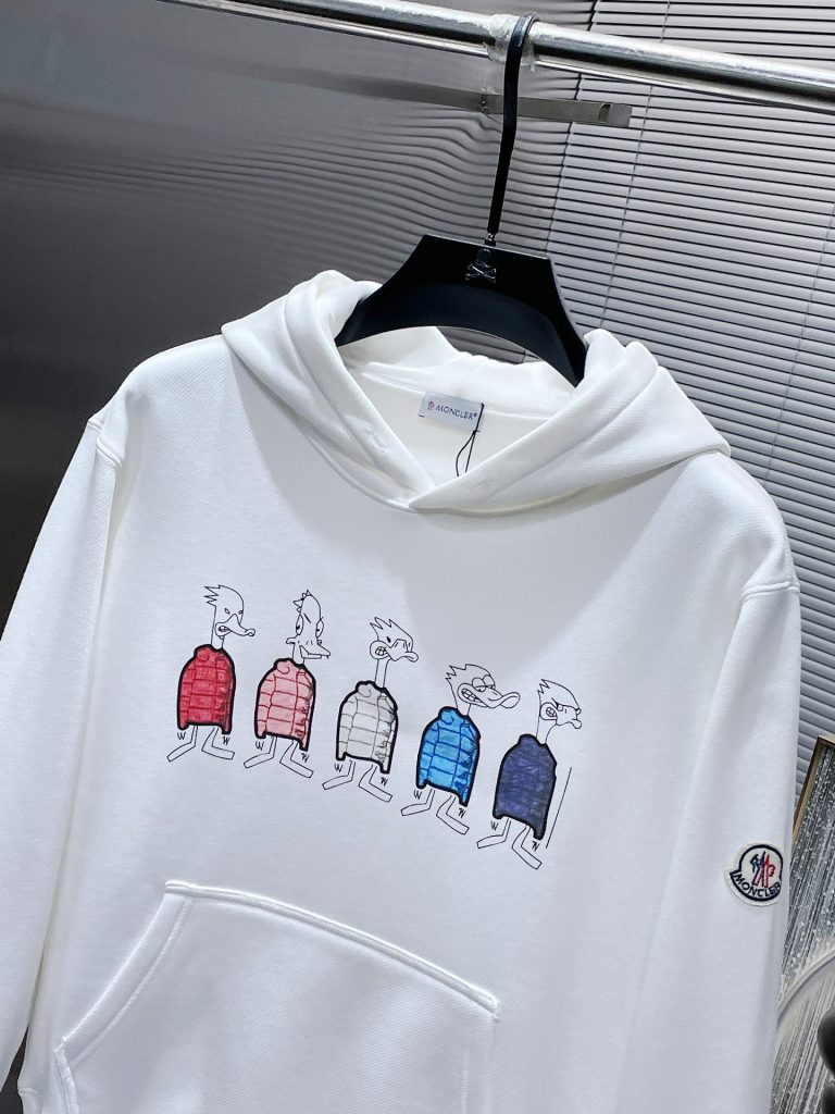 Monclerモンクレール ロゴプリント フード付きスウェットシャツ 2色入 - 画像 5