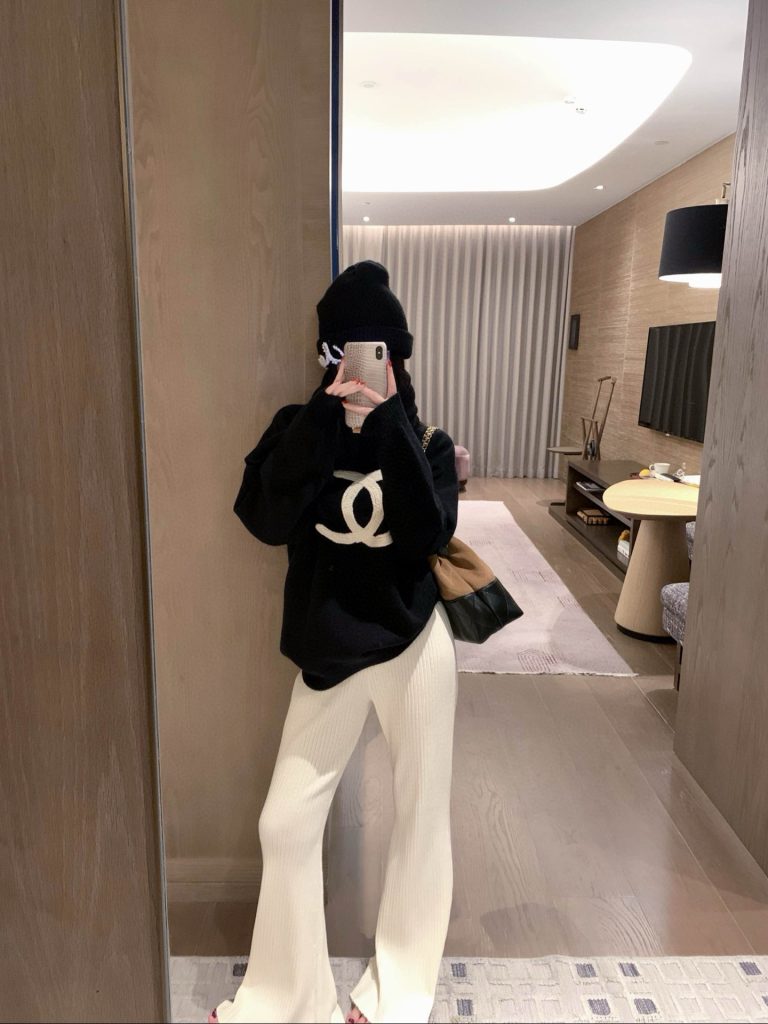 香奈儿 ニット 2色 長袖 ロゴ レディース - 画像 5