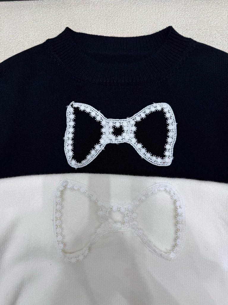 香奈儿 レディース ニット 2色 ボウタイ刺繍 春夏 新作 - 画像 5