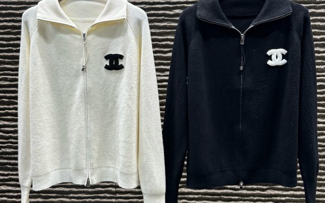 シャネル レディース フルジップセーター 2色展開 保温性抜群 シンプルデザイン