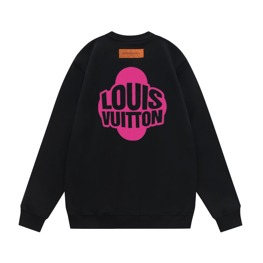 Louis Vuittonロングスリーブ スウェットシャツ ロゴ ブラック 100%コットン - 画像 2