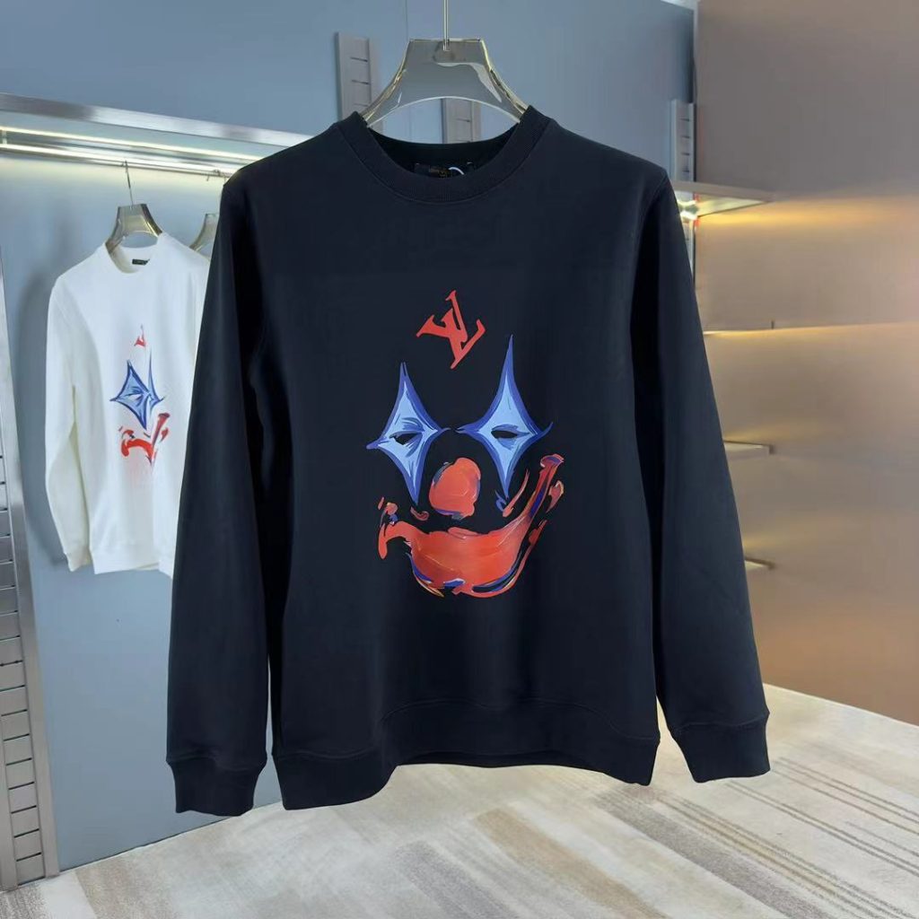 Louis Vuittonルイ・ヴィトン 黒 パーカー メンズ フルグラフィックプリント 3色入 - 画像 2