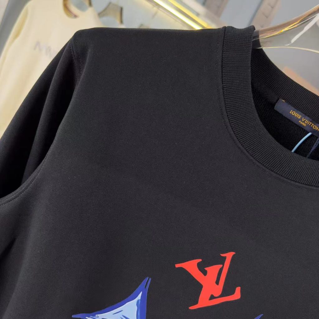 Louis Vuittonルイ・ヴィトン 黒 パーカー メンズ フルグラフィックプリント 3色入 - 画像 7