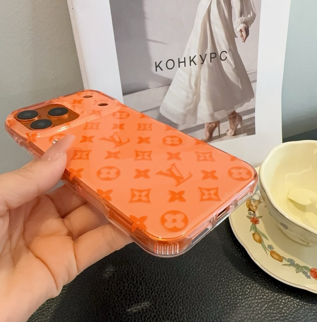 iPhoneケースオレンジ ルイヴィトン柄 iPhoneケース 1色入 🍊 - 画像 3
