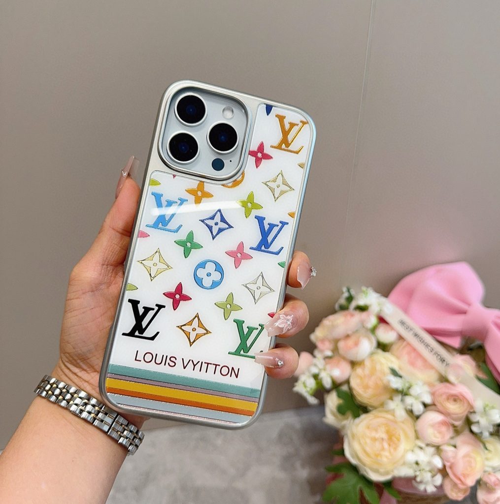iPhoneケースカラフルなLV ロゴ プリンティング スマホケース 2色入 💖 - 画像 2