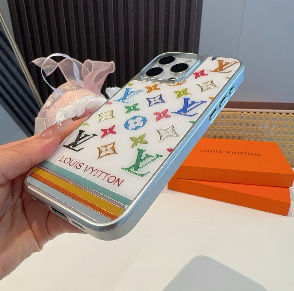 iPhoneケースカラフルなLV ロゴ プリンティング スマホケース 2色入 💖 - 画像 7