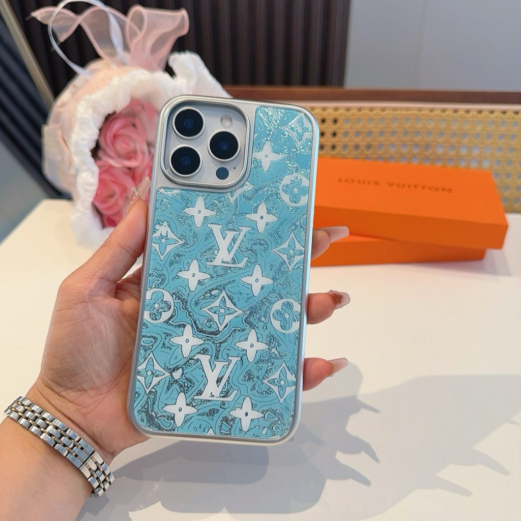 iPhoneケースルイヴィトン iPhoneケース ブルー 3色入 💎 - 画像 4
