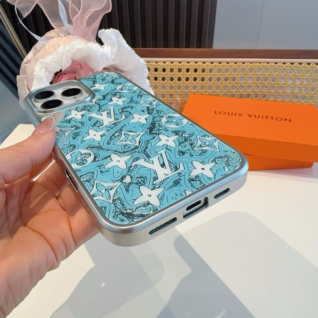 iPhoneケースルイヴィトン iPhoneケース ブルー 3色入 💎 - 画像 6