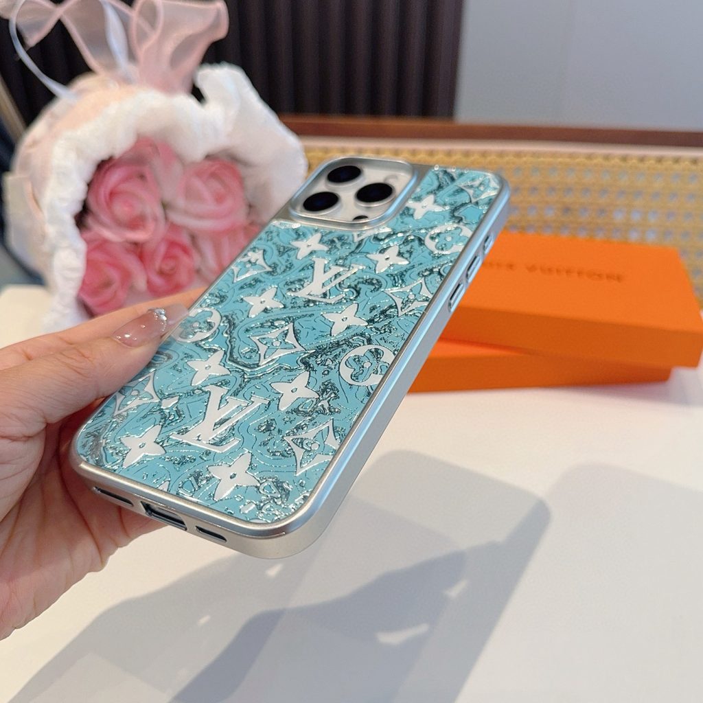iPhoneケースルイヴィトン iPhoneケース ブルー 3色入 💎 - 画像 8