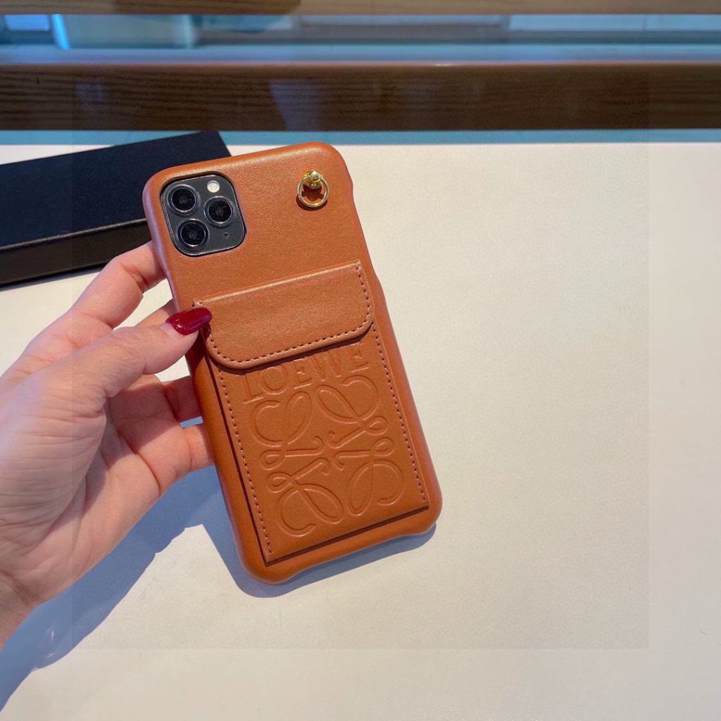 iPhoneケースロエベ iPhoneケース カード収納 レザー ストラップ付き 🌸 - 画像 4