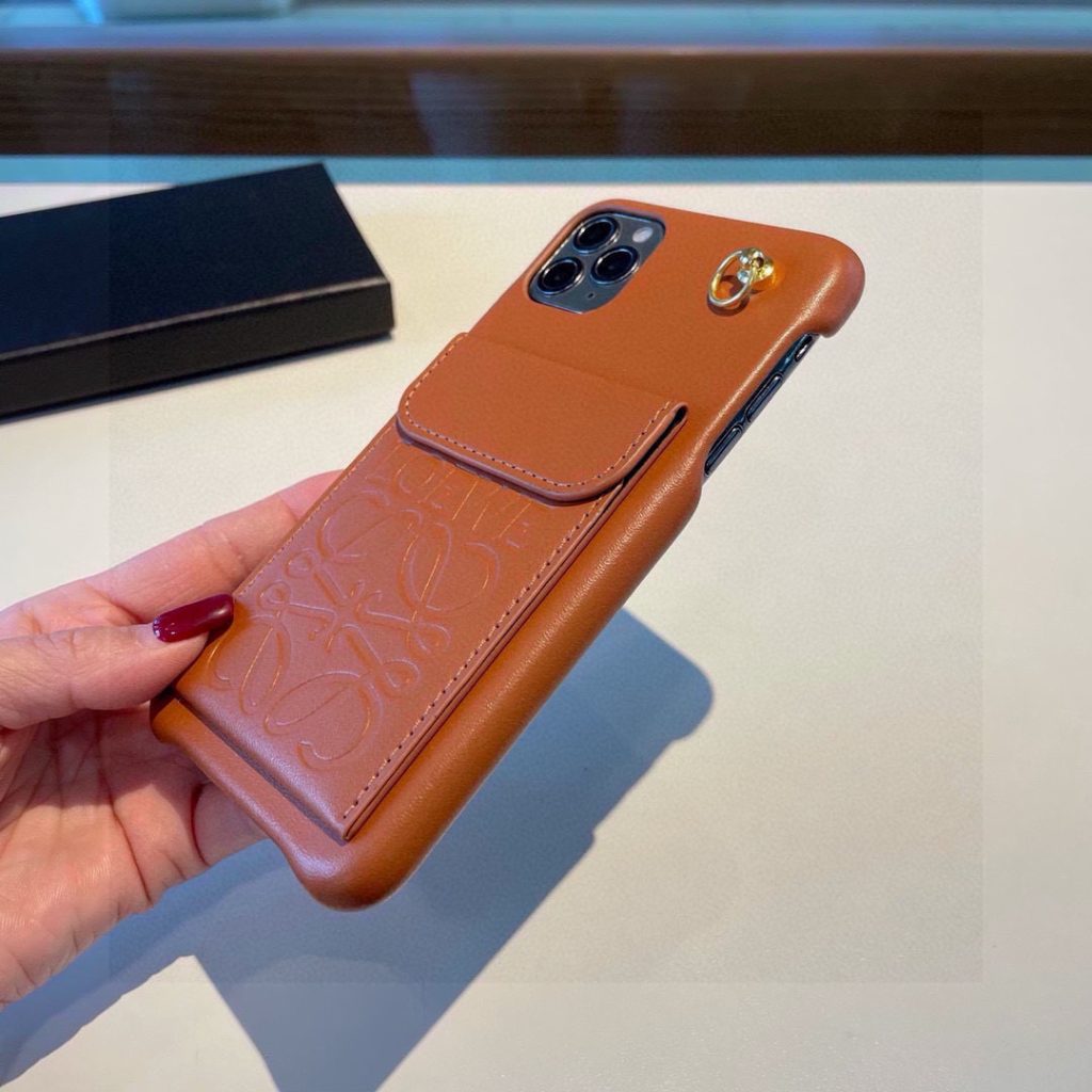 iPhoneケースロエベ iPhoneケース カード収納 レザー ストラップ付き 🌸 - 画像 6