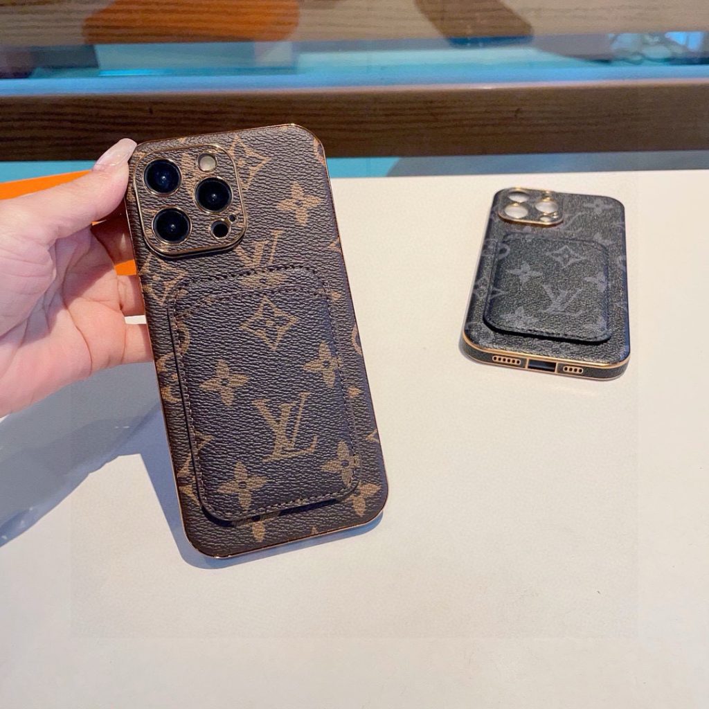 iPhoneケースルイヴィトン風 スマホケース 2色入 カードポケット付き 📱 - 画像 7