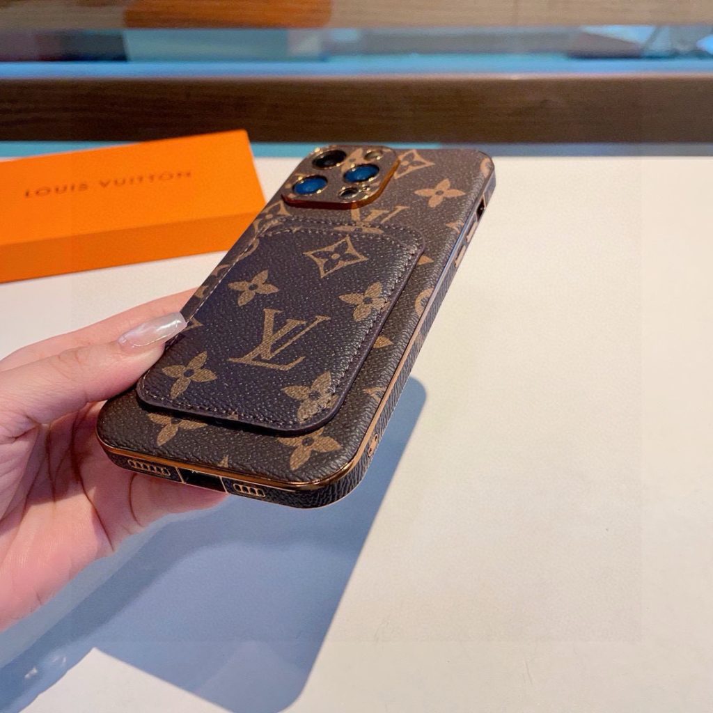 iPhoneケースルイヴィトン風 スマホケース 2色入 カードポケット付き 📱 - 画像 8