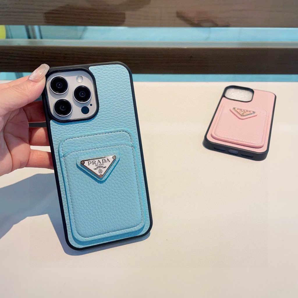 iPhoneケースプラダ スマホケース カードポケット付き 2色入 💙✨ - 画像 3