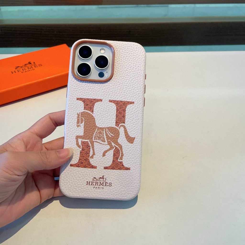 iPhoneケースエレガントな HERMES モノグラム iPhoneケース 2色入 🐎 - 画像 4