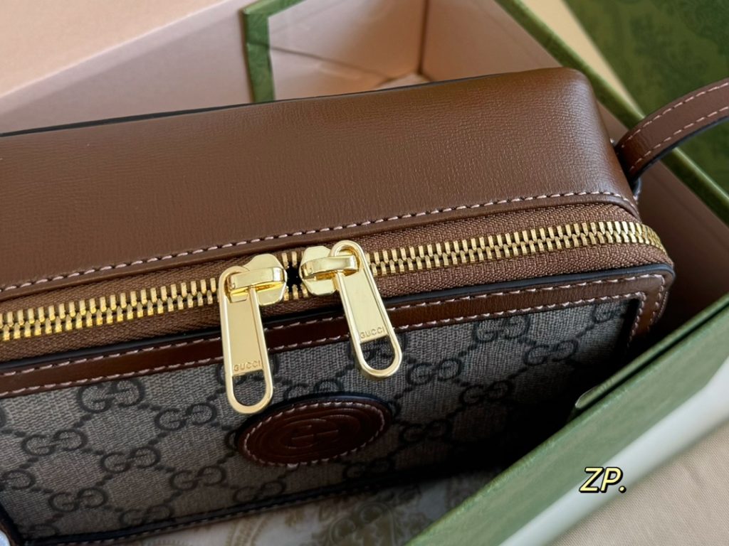 GUCCI ミニボストンバッグ グリーン×ブラウン 2色入 🎩 - 画像 8