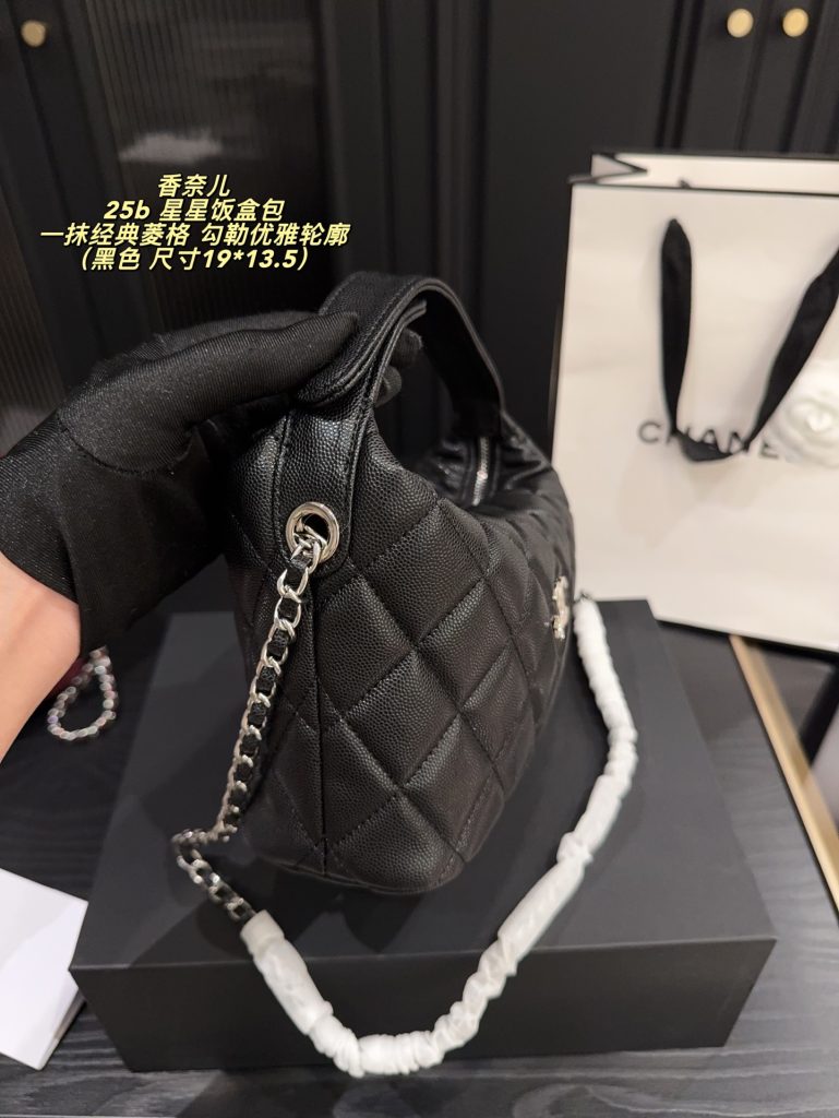 CHANEL 25b 星星饭盒包 黒 19*13.5cm 🖤✨ - 画像 4