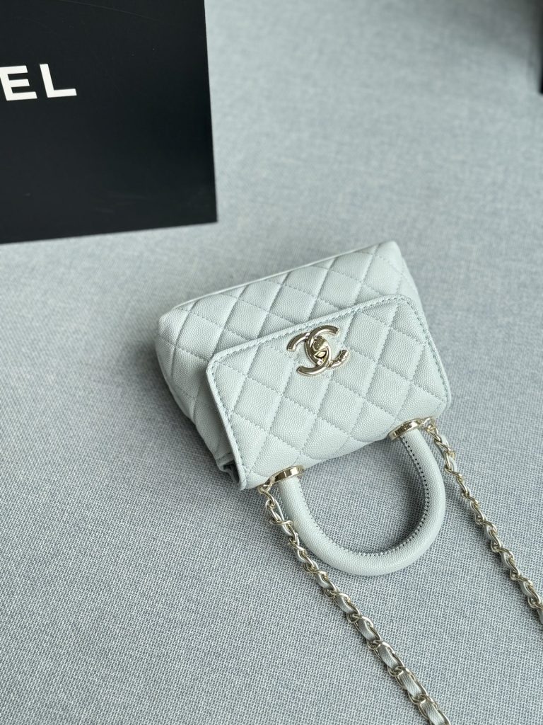 優雅な CHANEL ミニボストン 16 グレー 🎀 - 画像 8