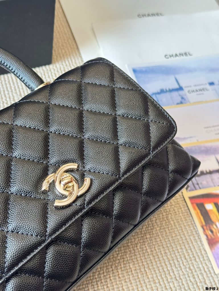 CHANEL ボストンバッグ ブラック 金具 ポシェット 2点セット 🖤✨ - 画像 6