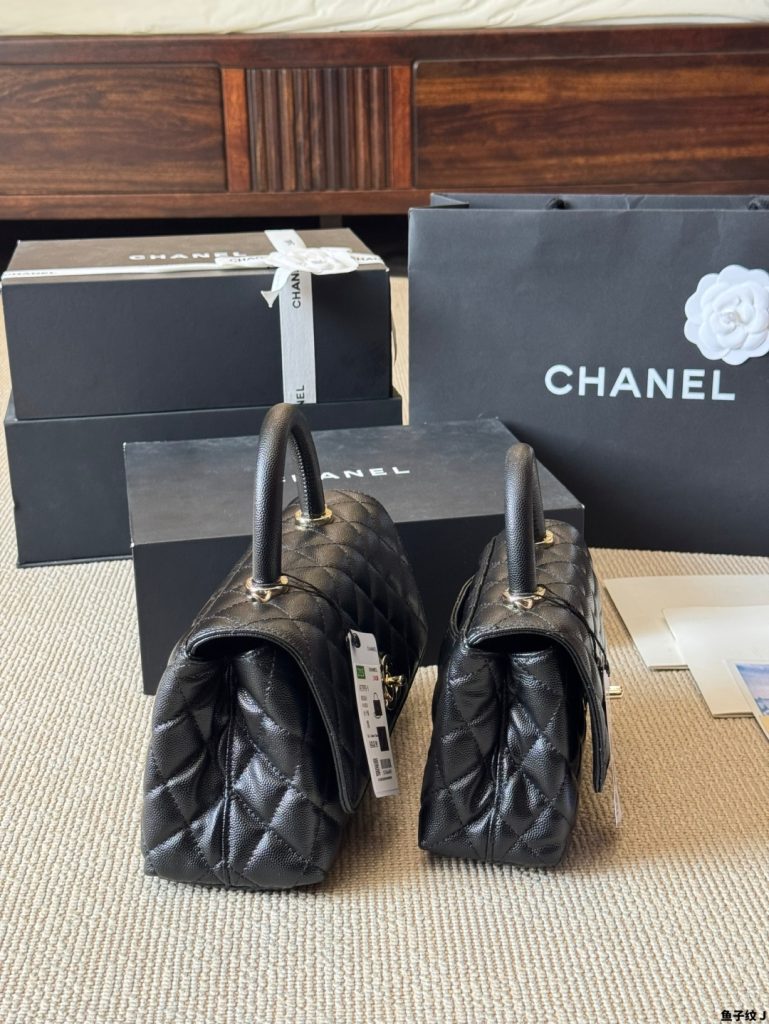 CHANEL ボストンバッグ ブラック 金具 ポシェット 2点セット 🖤✨ - 画像 7