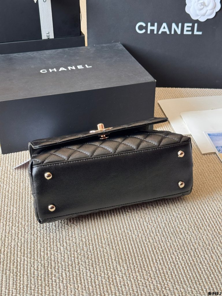 CHANEL ボストンバッグ ブラック 金具 ポシェット 2点セット 🖤✨ - 画像 8