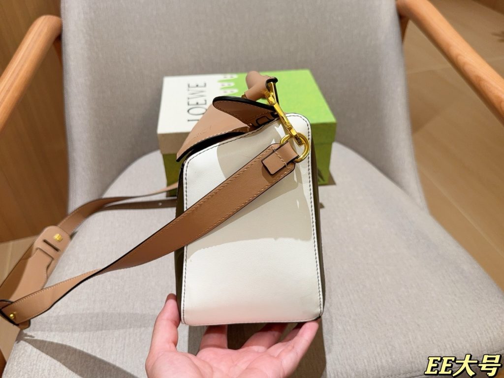 ロエベ グラム ポーチ 3色ブロック デザイン トートバッグ 🎂 - 画像 5