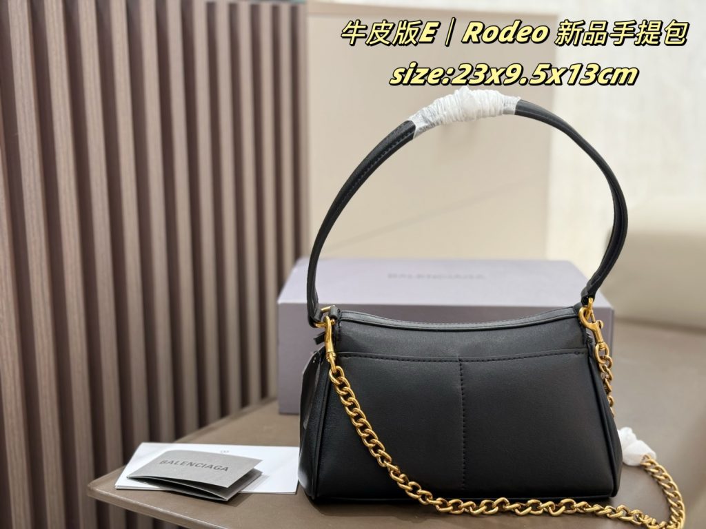 バレンシアガ ロデオ ハンドバッグ 黒 1色入 💼 - 画像 4