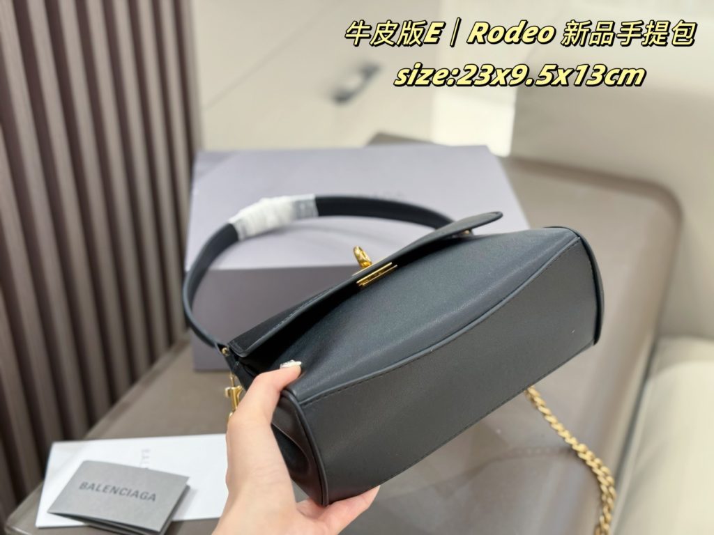 バレンシアガ ロデオ ハンドバッグ 黒 1色入 💼 - 画像 7